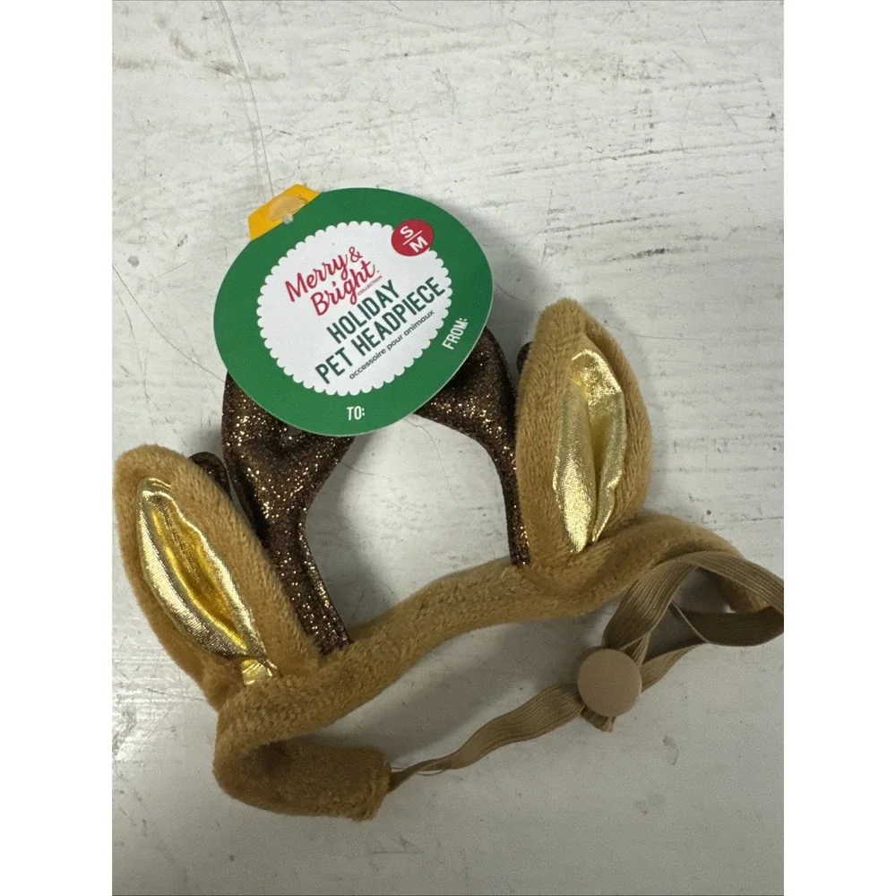 Merry Bright PET Headpiece Dog Reindeer Costume 